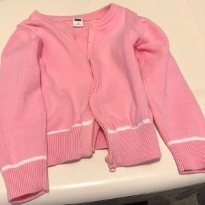 Pink zip cardigan